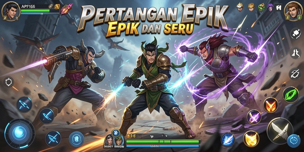 Screenshot API66 menampilkan pertarungan seru dengan efek visual yang menakjubkan.