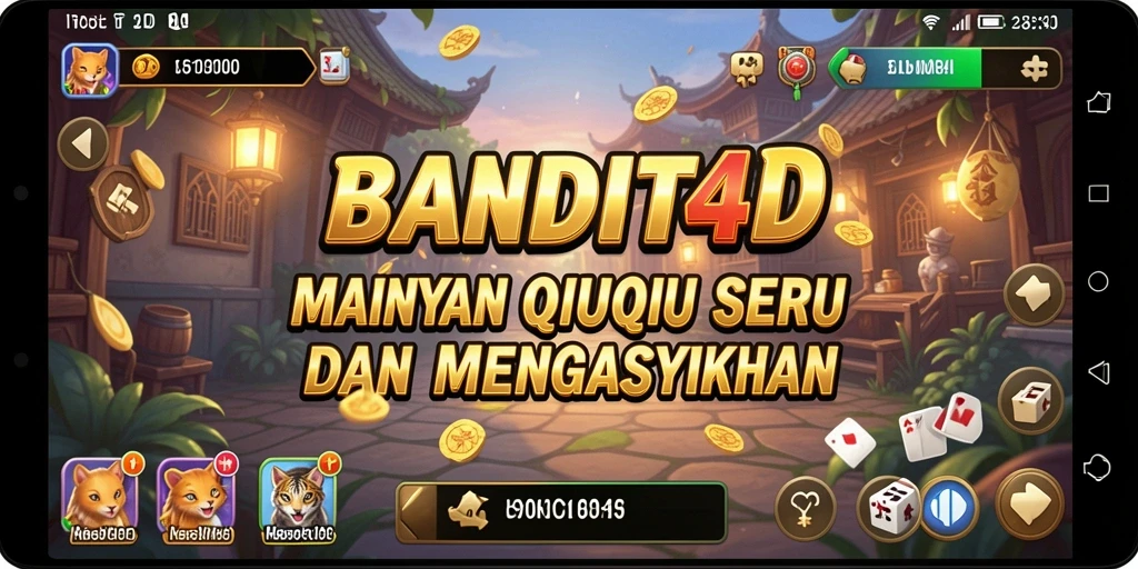 Tampilan gameplay BANDIT4D yang seru dalam permainan QiuQiu.