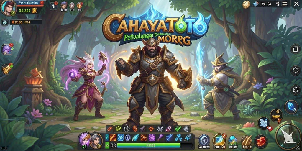 Tangkapan layar menampilkan aksi seru dalam game MMORPG CAHAYATOTO.