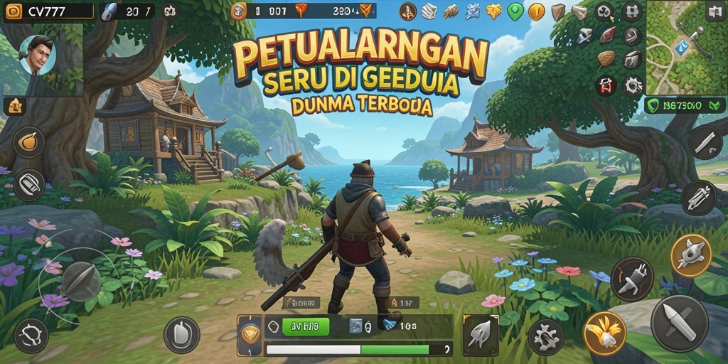 Screenshot CV777 menunjukkan aksi seru dalam misi petualangan.
