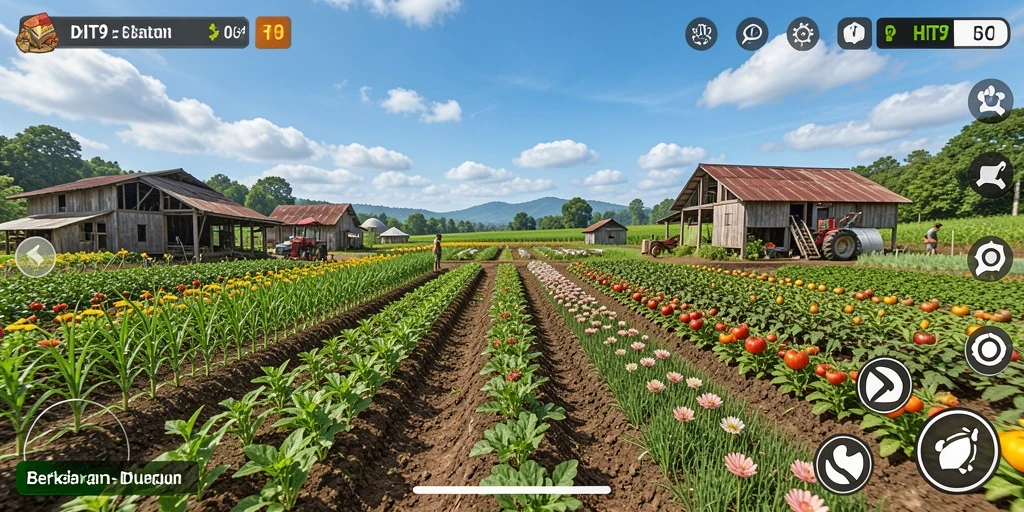 Gameplay seru di HIT9 dengan aktivitas pertanian yang menarik.