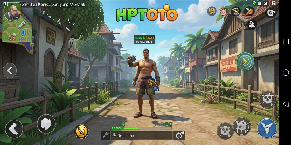 Tangkapan layar utama HPTOTO menampilkan gameplay seru dalam dunia simulasi.