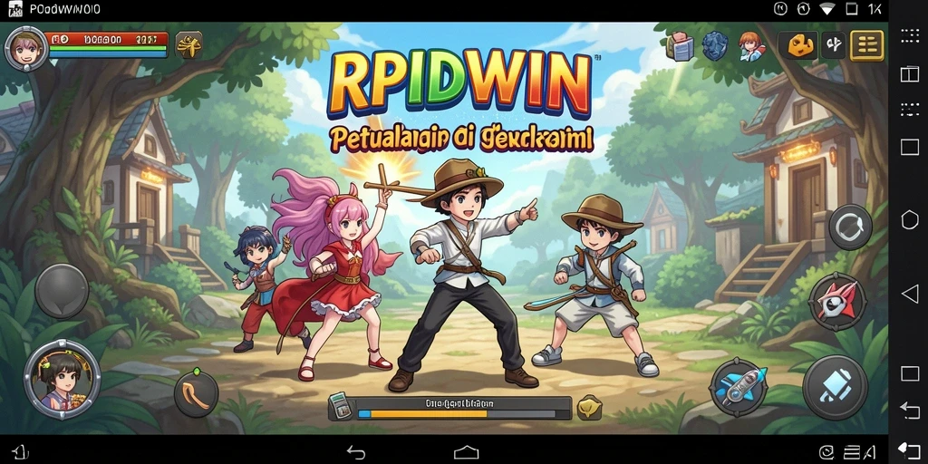 Gambaran gameplay RPIDWIN yang menakjubkan dengan karakter Anime.