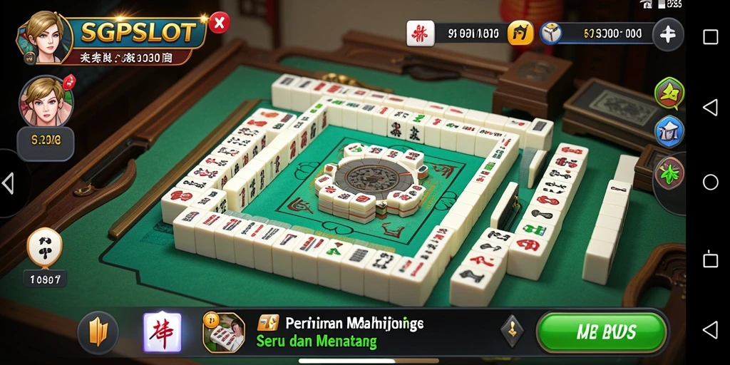 Tampilan gameplay SGPSLOT yang mengasyikkan dalam permainan Mahjong.