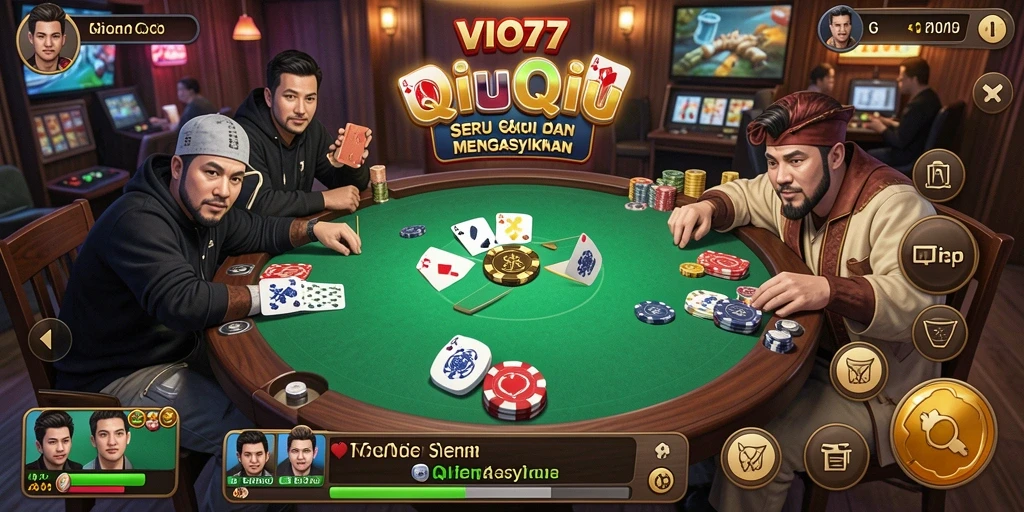 Tampilan gameplay QiuQiu yang seru di VIO77.