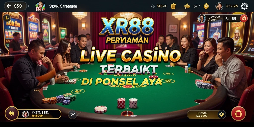 Tampilan gameplay Live Casino XR88 yang mendebarkan dan interaktif.